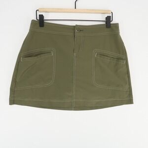 Prana Halle Skort Womens 4 Green Hiking Built In Shorts Contrast Stitch Outdoor